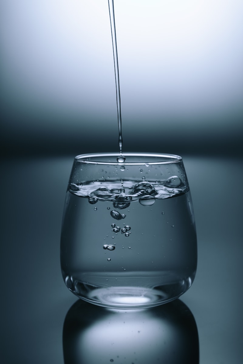 Glass of pure reverse-osmosis filtered water